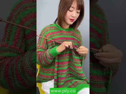 How to knit a sweater for beginners step by step how to knit a sweater & written pdf pattern #shorts