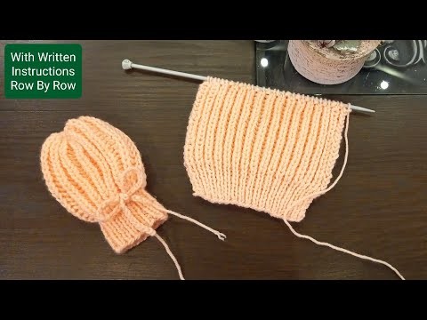 How to knit Baby Mittens | 0 to 12 months for beginners | Easy Knit Mitten With Written Instructions