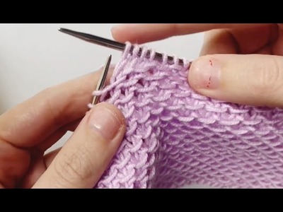 ????How to knit small waves short tutorial