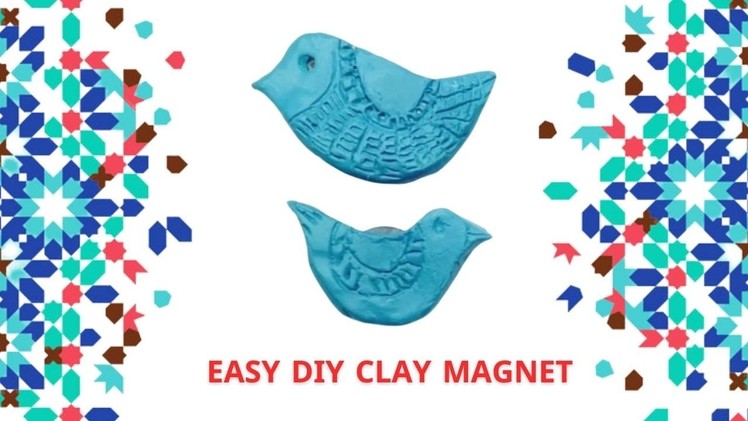 How to make a clay bird fridge magnet | Easy craft tutorials 2022 for decor #shorts