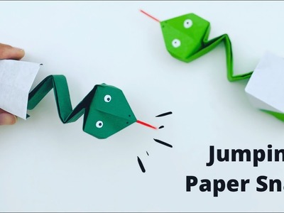 How To Make Easy Jumping Paper snake Toy  For Kids. Moving Paper Toy. Paper Craft. Origami toy