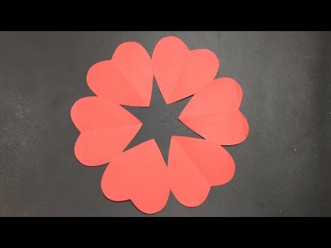 How to make easy paper snowflakes - Paper Snowflake - Heart Shaped Snowflake