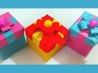 How to make Gift Box.Paper craft.DIY.Gift ideas.Homemade Gift Box.paper craft for school craft class