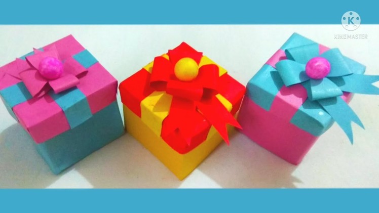 How to make Gift Box.Paper craft.DIY.Gift ideas.Homemade Gift Box.paper craft for school craft class