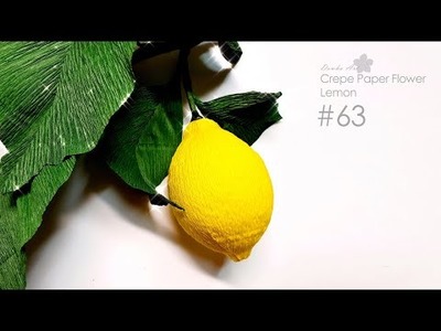 How to make Lemon with crepe paper n.63 Craft Tutorial | DIY | Healing