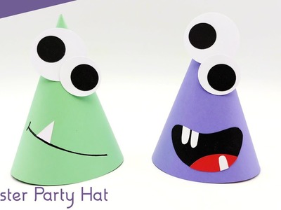 How To Make Monster Party Hat For Kids | Easy Paper Crafts | Kids Craft Ideas | 5 Minute Crafts
