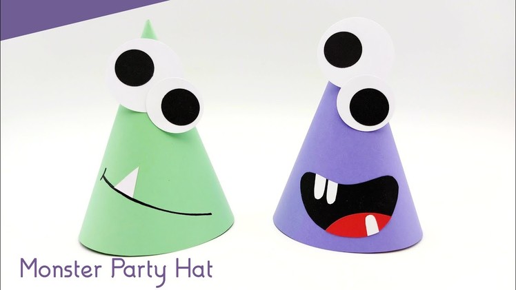 How To Make Monster Party Hat For Kids | Easy Paper Crafts | Kids Craft Ideas | 5 Minute Crafts