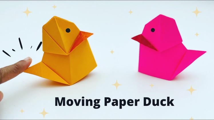 How To Make Moving Paper Duck Toy For Kids. Nursery Craft Ideas. Paper Craft Easy. KIDS  crafts
