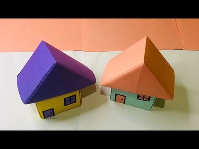 How to make paper house.very easy paper craft