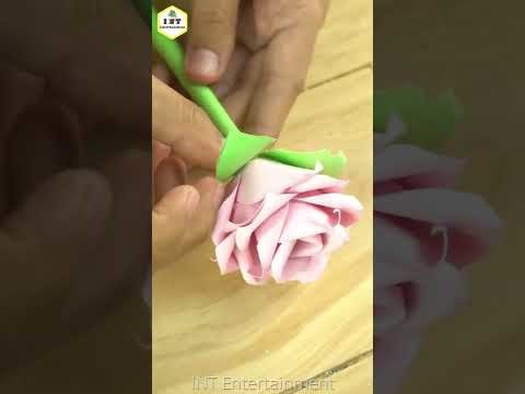 How to make: PAPER ROSE || home made || INT Entertainment #shorts