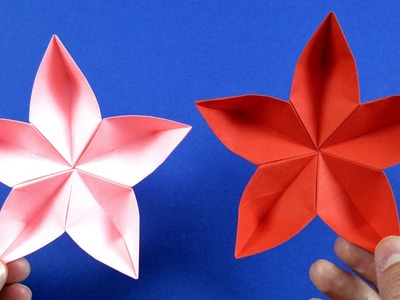 Как сделать простой цветок из бумаги - Оригами цветок