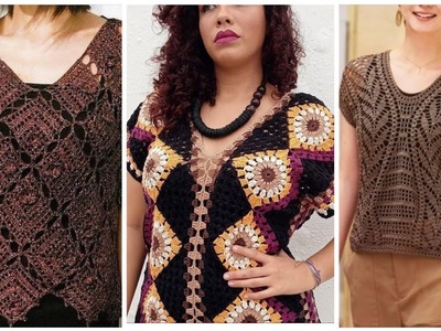 Latest Awesome Crochet Knitting Blouse fashion designer design
