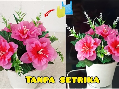 Make Beautiful Flowers From Plastic Bag || DIY || TANPA SETRIKA Bunga dari Kresek