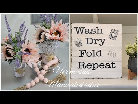 Manualidades para decorar en primavera. DIY  dollar tree #diy  #primavera  #decor