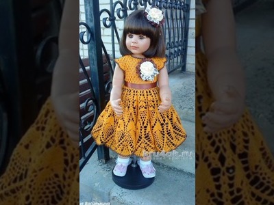New crochet dress for baby girl ????#crochetdress #shorts