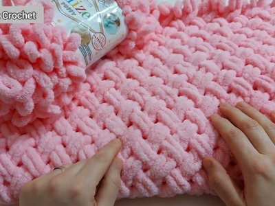NO NEEDLE NO HOOK ????Make a Blanket in One Day. Hand Crochet Knit a Blanket. Finger Crochet