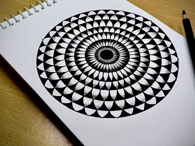 Optical illusion mandala art for beginners | step by step tutorial | How to draw