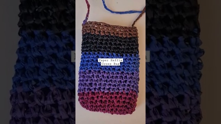 Paper cross bag  #crochet