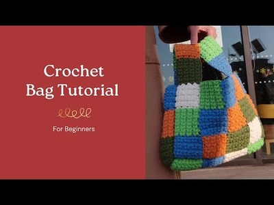 [Series 18]Crochet Bag Tutorial - Crochet Pattern  Date-shaped birch needle Japanese wrist bag