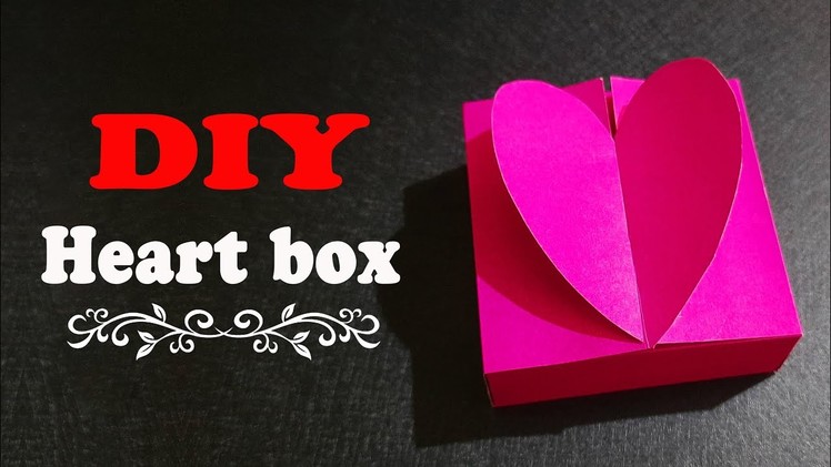 Simple DIY Paper Heart Box | Paper Crafts | Birthday Gifts | Love Craft | Gift Ideas