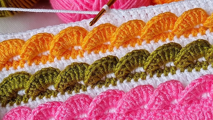 Super esay knitting Crochet beybi blanket battaniye yelek çanta örgü modeli