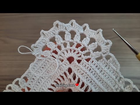 SUPER Very Easy Flower Crochet Pattern Knitting Tutorial for beginners Tığ işi örgü modelleri