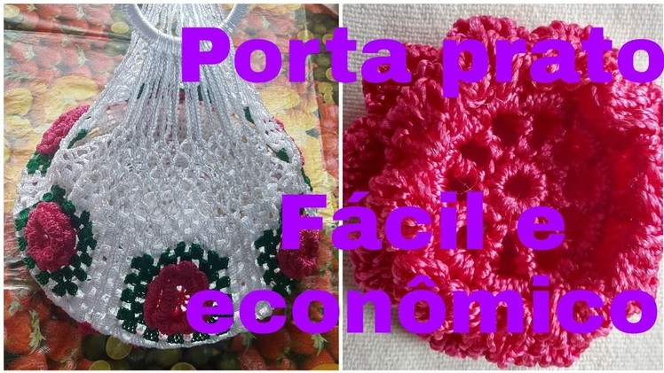 Video aula do (porta pratos) parte1de3com flores conchinha dupla [Crochês e Bordados] por Milania Be