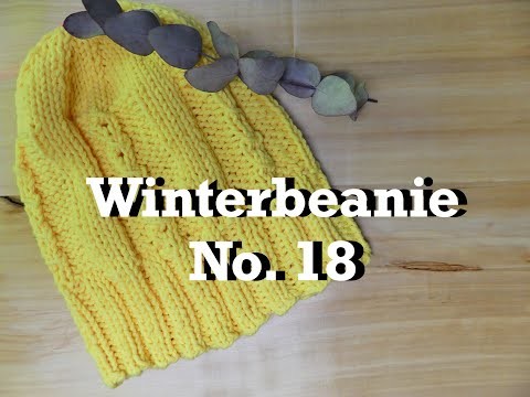 WINTERBEANIE No. 18. Kaffeebohnenrippen in Runden