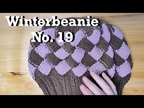 WINTERBEANIE No. 19. Entrelac in Runden