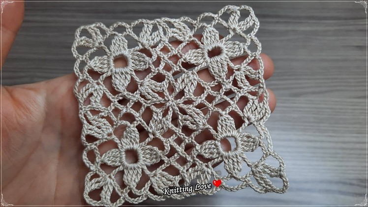 WONDERFUL Very Beautiful Flower Crochet PatternTunisia Knitting Free Tutorial for beginners Tığ işi