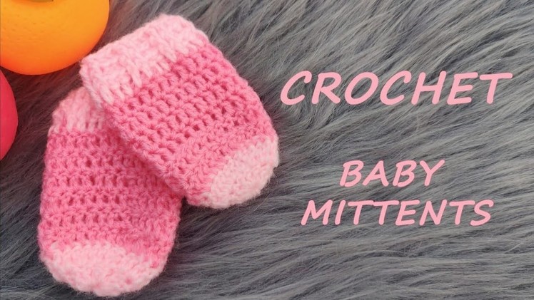 057 Crochet | Baby Mittens | How to Crochet | double Crochet