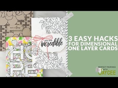 3 Bold ONE LAYER Cards with Dimension | Perfect Pairings with Jaycee