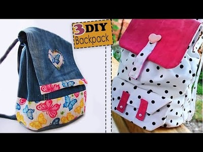 3 DIY BACKPACK CRAFT IDEAS 3 WAYS TO MAKE A BACKPACK
