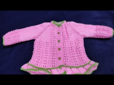 Baby girl ka designer sweater knitting step by step