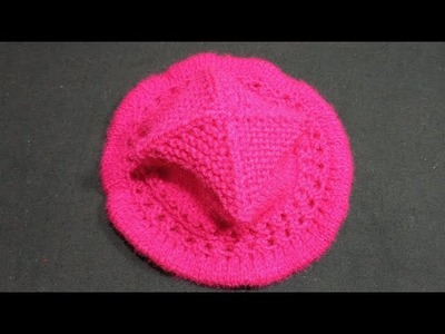 Baby winter hat knitting full tutorial. Beautiful & Easy Baby Cap knitting pattern.kids newborn cap