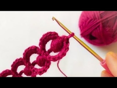 Bag Handle. Crocheted Edge Knit. Very Beautiful