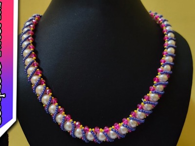 Beads necklace tutorial