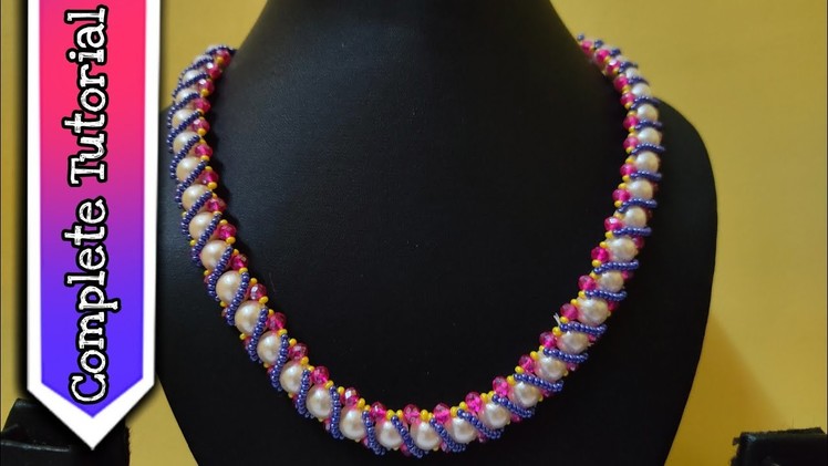 Beads necklace tutorial