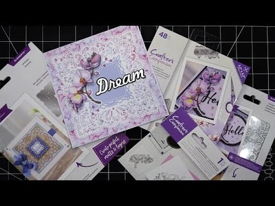 Crafter's Companion Create-A-Card Decoupage, Autoship #1: Elegant Orchid Review Tutorial! So Pretty!