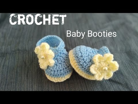 Crochet baby Booties.Shoes (6 to 9 months). Easy crochet tutorial with subtitles.