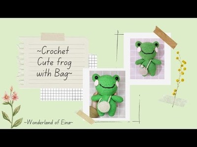 Crochet Cute Frog With Usable Bag! ????????