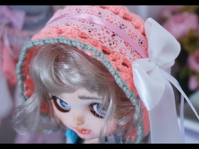 Crochet doll. baby bonnet tutorial