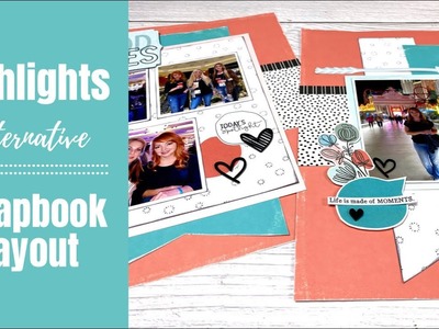Double Page Scrapbook Layout Idea. VIP Highlights