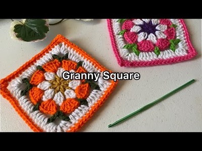 Easy Crochet Flower Granny Square Tutorial#29