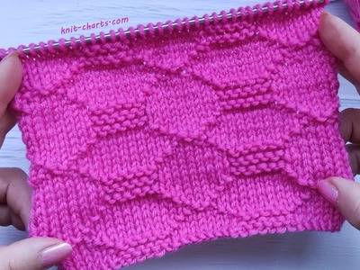 Easy Knitting Stitch | Einfaches Strickmuster | Punto simplice ai ferri | Punto simple a dos agujas