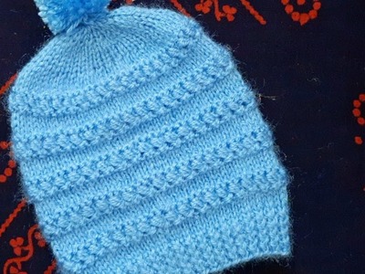 Easy & New Hand-knitted Baby cap Topi Hat by sarita (6months-1years)