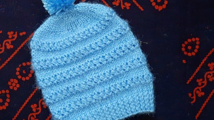 Easy & New Hand-knitted Baby cap Topi Hat by sarita (6months-1years)