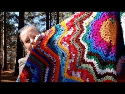 Finished My Sunburst Blanket, Washcloths and Where Have I Been