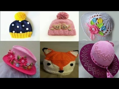 Hand made baby hat, Beanie, Cap, Topi design ideas, Hand Knitted crochet new design ideas, Kids hat