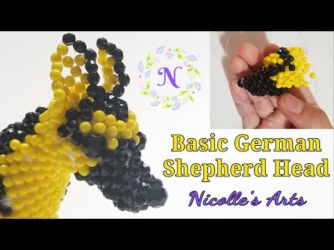 How to Bead a Basic German Shepherd Head